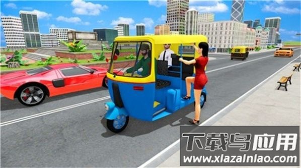 驾驶人力车运输模拟游戏(AUTO RIKSHAW SIMULATOR)最新版截图1