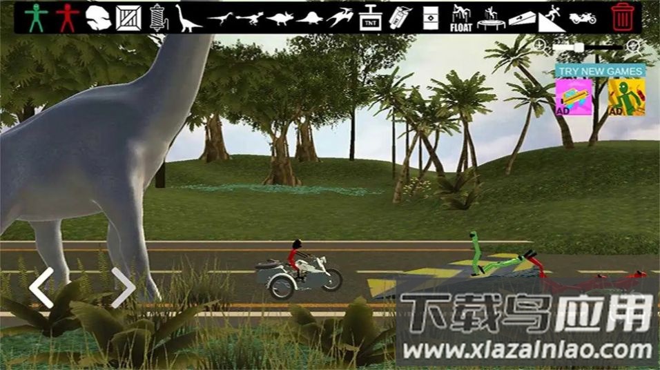 侏罗纪布娃娃人游乐场游戏下载安装(Jurassic Ragdoll People Playground)最新版截图1