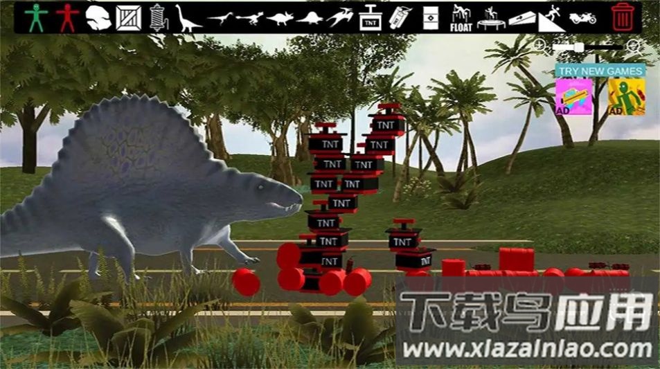 侏罗纪布娃娃人游乐场游戏下载安装(Jurassic Ragdoll People Playground)最新版截图2