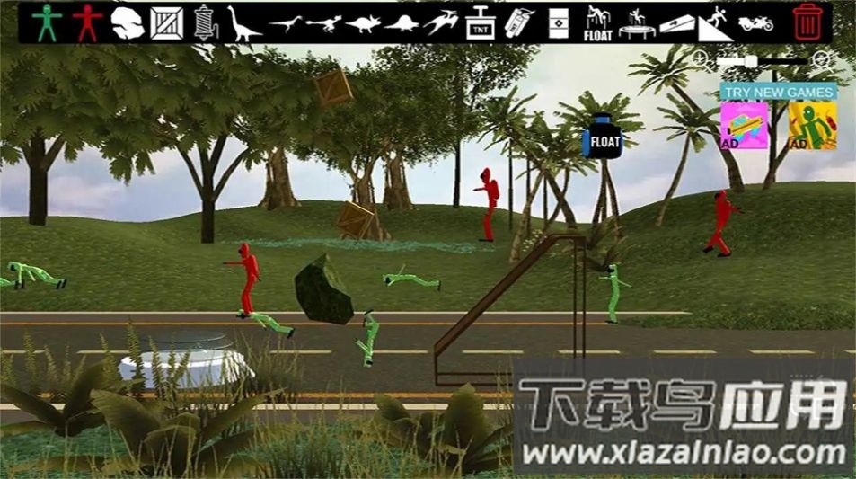 侏罗纪布娃娃人游乐场游戏下载安装(Jurassic Ragdoll People Playground)最新版截图3