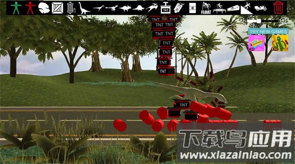 侏罗纪布娃娃人游乐场游戏下载安装(Jurassic Ragdoll People Playground)最新版截图4