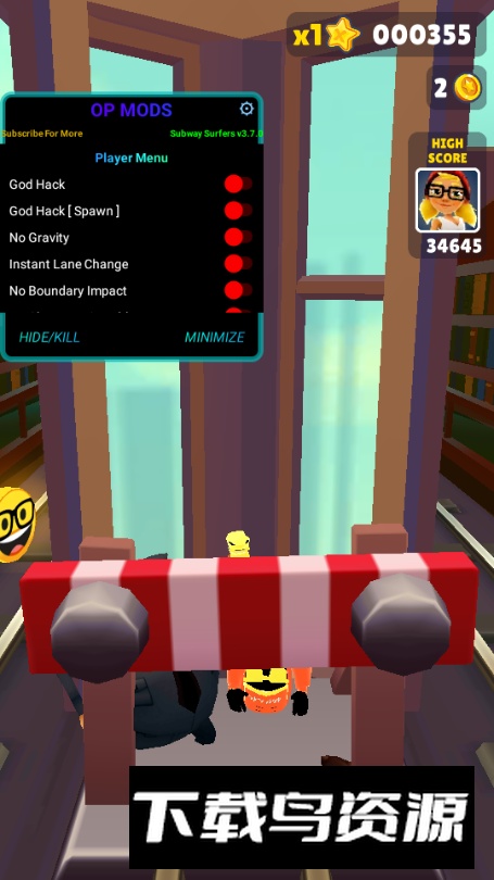 地铁跑酷modyolo菜单