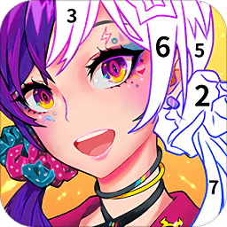 数字填色画画小游戏