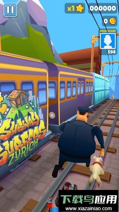 地铁跑酷苏黎世版本(Subway Surf)截图2