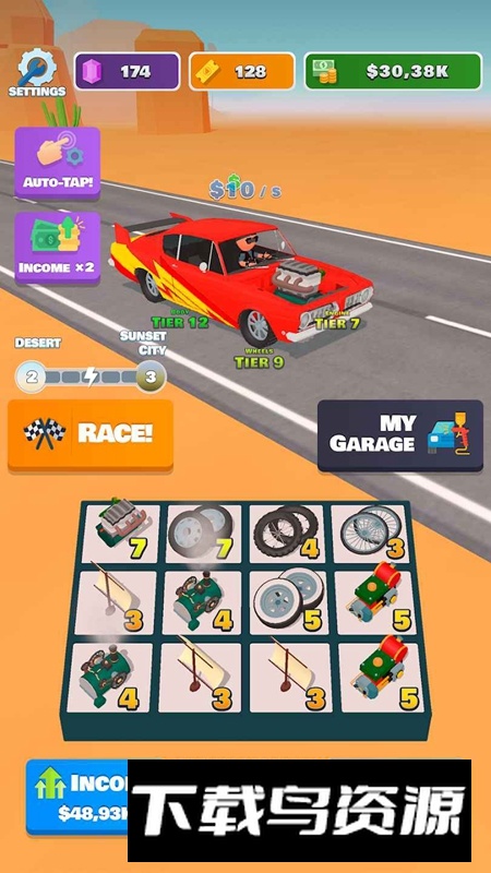 Idle Racer闲置赛车无限金币版截图5