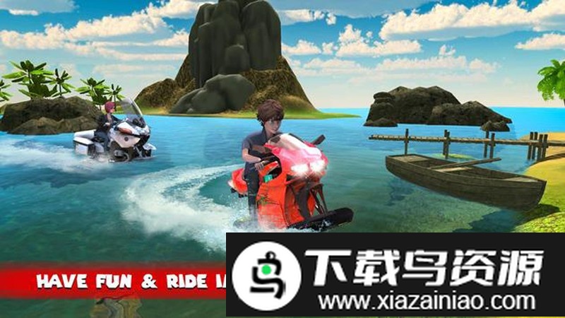 水冲浪摩托游戏截图5