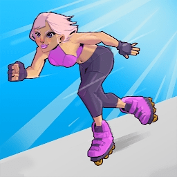 翻滚轮滑坡道游戏