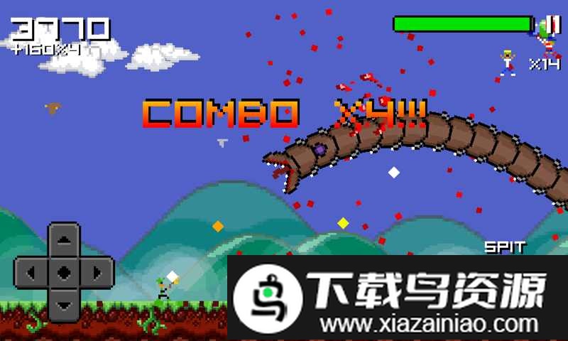 像素死亡蠕虫游戏截图2