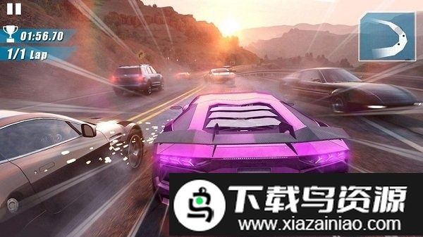 夜间速度赛车游戏截图1