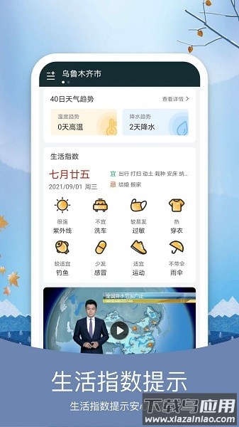 简洁天气预报App